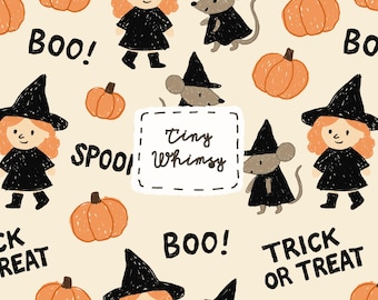 Halloween Hexe Musterdesign, süße gruselige Kürbisse, Süßes oder Saures digitales Papier, gruseliger Maus Kürbis, Sammelalbum, Stoff, Kinderzimmer