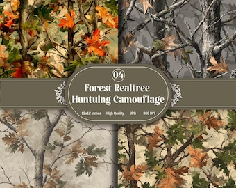 Realtree Forest Camouflage Seamless Pattern – Hunting, Apparel (Digital Download)