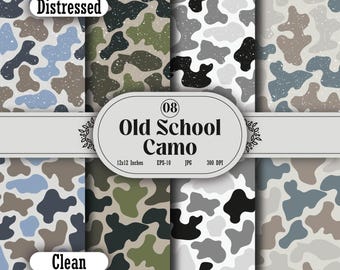 Vintage Camo Pattern Set | Duck Hunting Seamless Design (Digital Download)