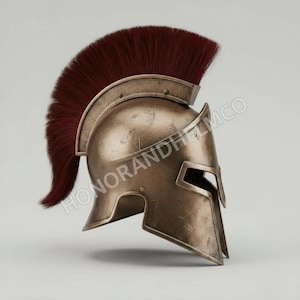 Griechischer spartanischer Helm | Handgemachte Krieger Helm | Mittelalterliche Cosplay Rüstung | Korinthischer Helm für Larp, Kostüm, Heimdeko & Dekoration