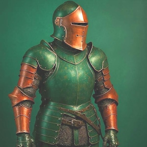 Wearable Barbuta Knight Armor: Dual-Tone Medieval Steel for LARP/Cosplay