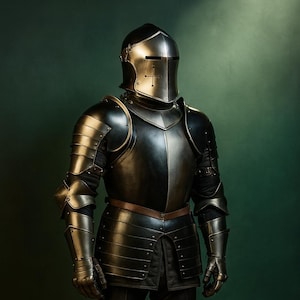 Wearable Barbuta Knight Armor: Dual-Tone Medieval Steel for LARP/Cosplay