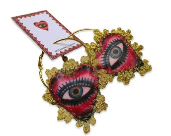 B612 's sacred heart * evileye * hoop * earrings *talismaan