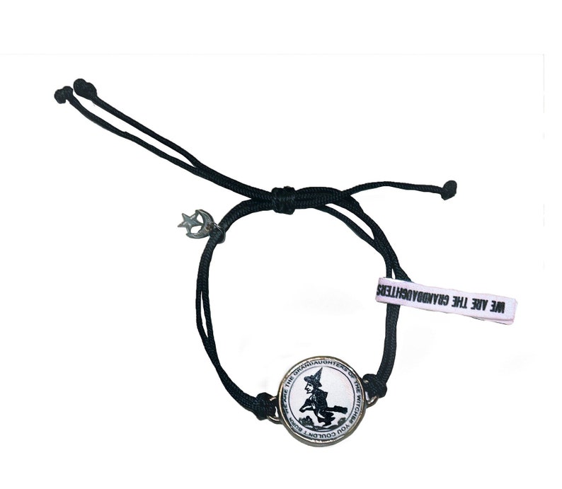 Witch adjustable bracelet with half moon, star charm We Are The Granddaughters Of he Witches You Couldnt Burn image 2