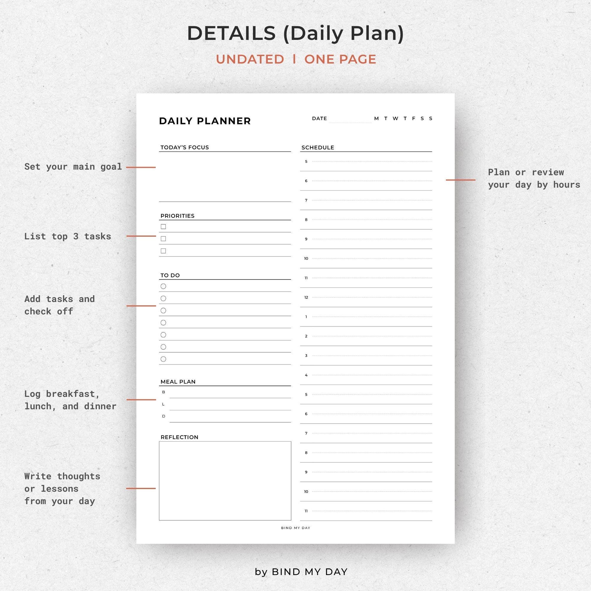 2026 Planner Bundle Printable | Minimalist Daily Weekly Monthly PDF ...