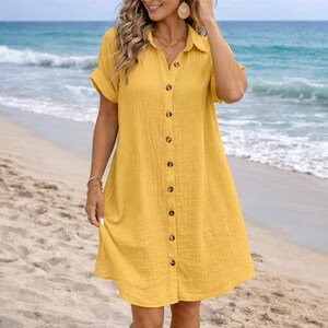 chinese dress ladies Turn-Down Collar Button Front Elegant Dresses Summer Women Polka Dot  Vintage Midi Dress at Amazon Women's Clothing store