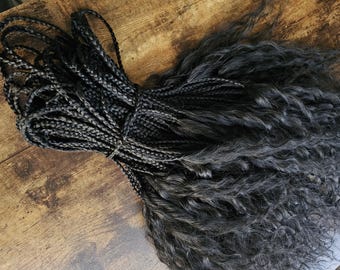 Trecce loks dreadlocks neri Set di estensioni per dreadlock a estremità singola riutilizzabili vichinghe Boho De Set doppie estremità