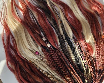 Braids Boho Dreadlocks Crochet Full Set tresses trenzas vlechten Zöpfe fletinger cooper amber cherry brown Mocca beige Single Ended De set
