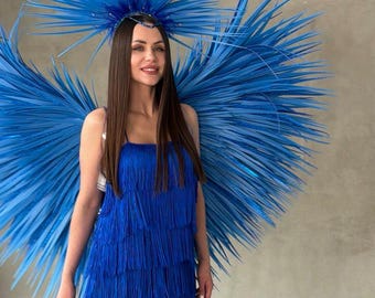 Colorful Carnival Costumes, Large Wings, Phoenix Wings for Adult Cosplay, Trinidad Carnival Wings, Pride Wings, wings angel, wings blue