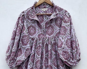 round flower print maxi dress - v neckline dress - 3/4th sleeve with button long maxi dress