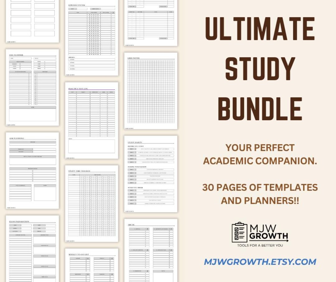Ultimate Study Planner Bundle | Student Printable Pack | Revision ...