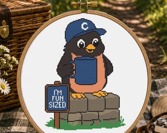 Connecticut American Robin Cross Stitch Pattern, Connecticut State Bird PDF, Beginner Bird Pattern, Funny State Animal, Pattern Keeper