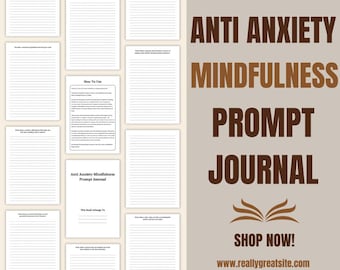 Diario de atención plena contra la ansiedad / Diario de ejercicios guiados para aliviar el estrés, la salud mental y el autocuidado