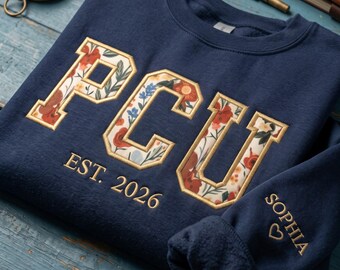 Personalized Embroidered PCU Quarter Zip Sweatshirt, Custom Progressive Care Unit Shirt, PCU Nurse Gift, Nurse Appreciation Gift