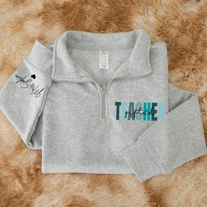 Personalized Math Teacher Quarter Zip Pullover