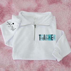 Personalized Math Teacher Quarter-Zip Pullover