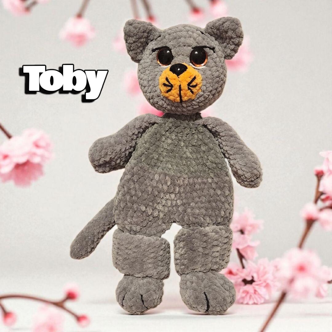 Toby Cat Pattern Toby the Cat – A Handmade Crochet Plush Kuddley Kritter - Etsy
