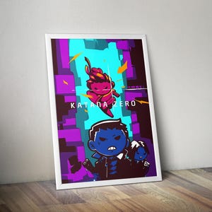 Katana Zero Poster | Gaming Poster | Gaming Artwork | Gaming Decor | Video Game Poster | Gaming Gift | Video Game Print | Wall Art