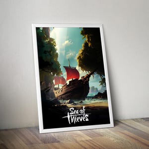 Sea of Thieves Poster | Gaming Poster | Gaming Artwork | Gaming Decor | Video Game Poster | Gaming Gift | Video Game Print | Wall Art