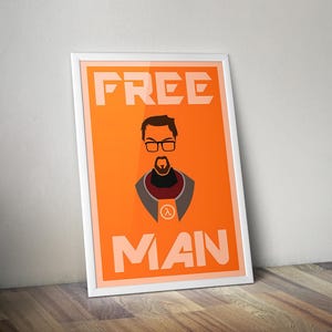 Half-Life Poster | Gaming Poster | Gaming Artwork | Gaming Decor | Video Game Poster | Gaming Gift | Video Game Print | Wall Art