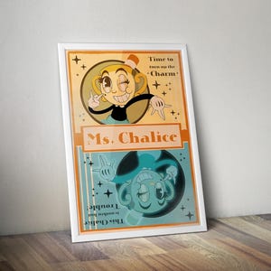 Cuphead Ms. Chalice Poster | Gaming Poster | Gaming Artwork | Gaming Decor | Video Game Poster | Gaming Gift | Video Game Print | Wall Art