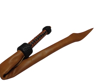 100% suède handgemaakte lange enkele tong drakenstaart - zwart 70 cm (1 stuk)