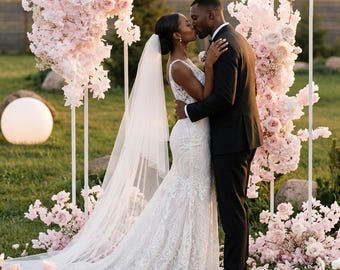 Airflow Two Tier Bridal Veil - Sheer Soft Tulle Double Layer Wedding Veil with Natural Drape and Timeless Elegance