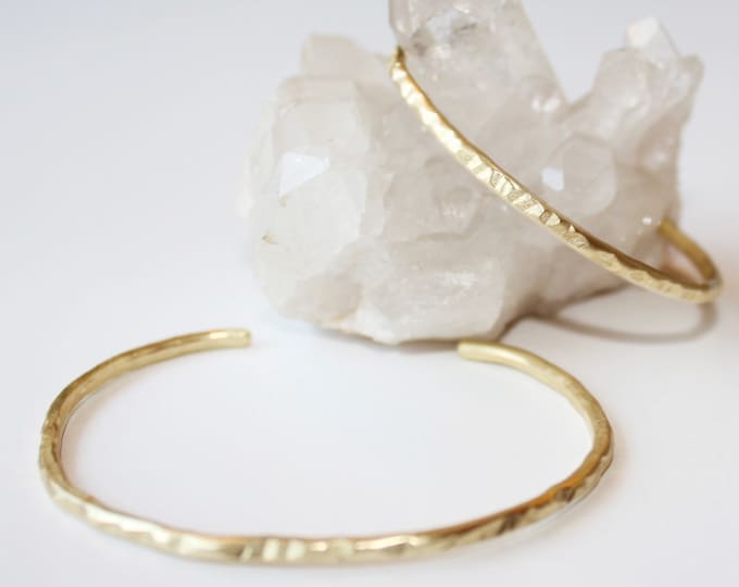 Gold ~or~ Silver Hammered Bangle