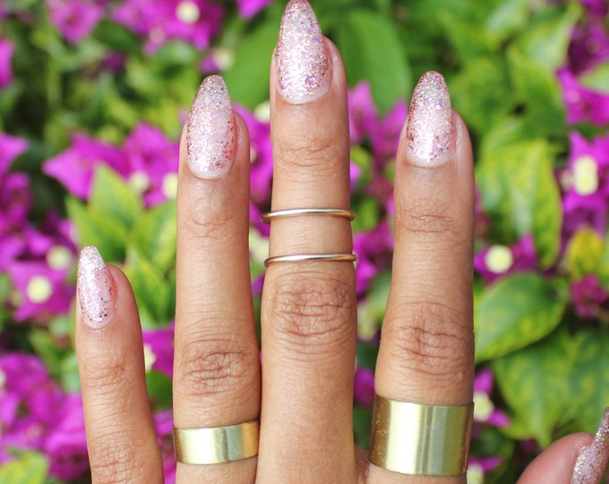 Gold Double Midi Ring * Adjustable Knuckle Stacking Ring