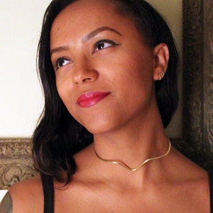 Brass &quot;V&quot; Choker Cuff