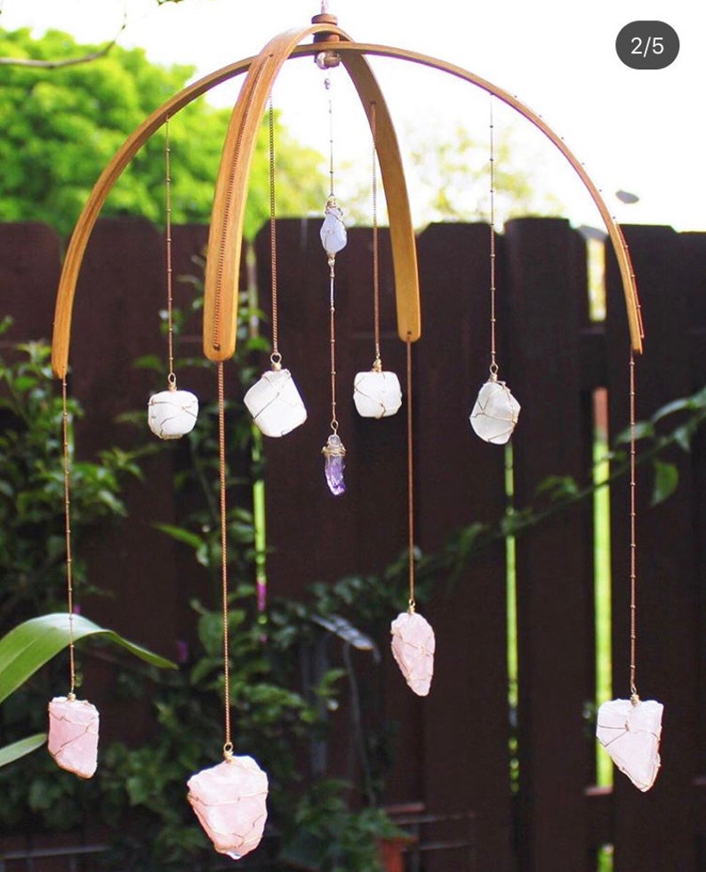 Crystal Baby Mobile Custom Crystal Hanging Organic Nursery Etsy
