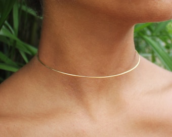 Schlichter Wire Choker * Gold * Silber * oder Messing *