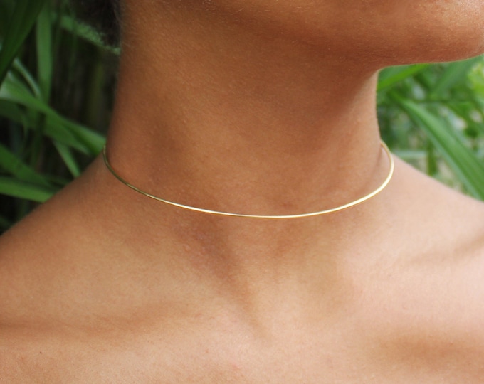 Simple Wire Choker * Gold * Silver * or Brass *