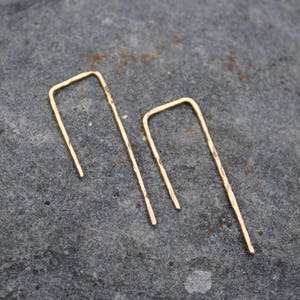 14K Gold Minimal Earrings image 4