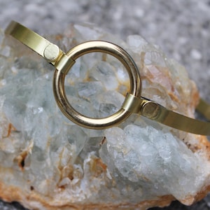 Gold O-Ring 1/4&quot; Choker Necklace