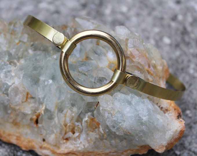 Gold O-Ring 1/4" Choker Necklace