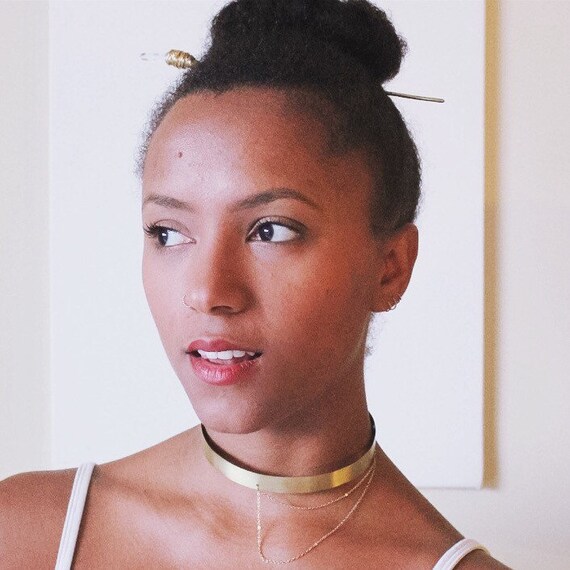 Thin metal best sale choker