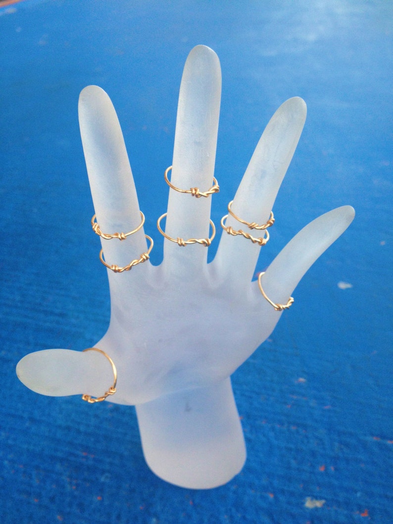 Simple Gold Midi Ring SET OF THREE