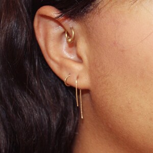 14K Gold Minimal Earrings image 10