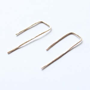 14K Gold Minimal Earrings image 9