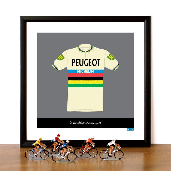 rainbow jersey cycling