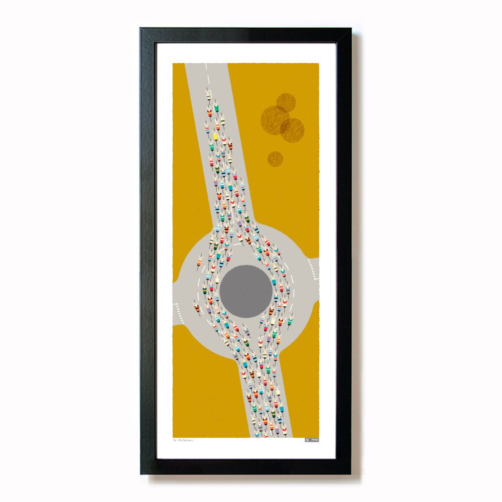 Peloton Roundabout Cycling Poster Gift for Cyclist Etsy