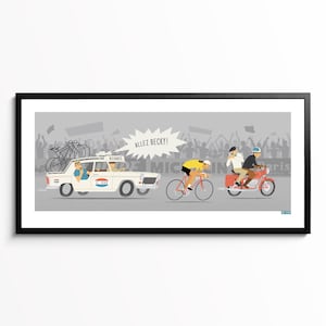 Ciclista femenina personalizada, impresión de contrarreloj, póster de arte de ciclismo, regalo personalizable para ciclistas