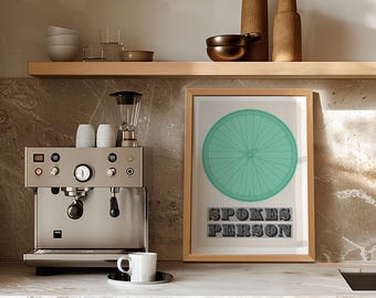 Retro Cycling Art, Cycling Print, Cycling Poster, Cycling Lifestyle Wall Decor, Typographical Cycling Print, Birthday Gift Idea for Cyclist
