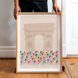 Personalised Cycling Print, Custom Bike Poster, Cycling Grand Tour Wall Art, Unique Present for Cyclist