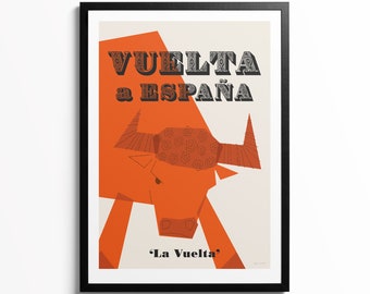 Vuelta Art Print, Cycling Grand Tour Poster, Gift for Cycling Fan