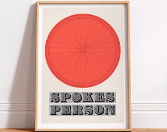 Cycling Poster, Retro Cycling Art, Road Cycling Wall Art, Cyclist Lifestyle Print, Gift for Cyclist, Gift for Bike Fan