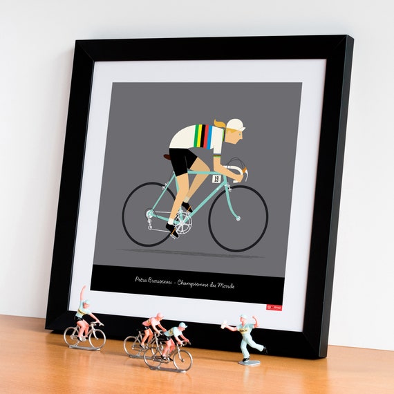 Framed cycling art clearance