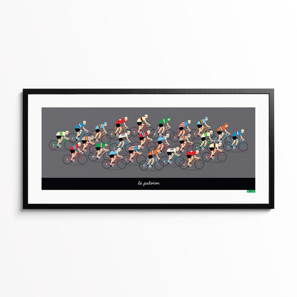 Peloton Radsport Art Print, Straßenrennen WM, Geschenk für Radsportler