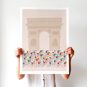 Stampa personalizzata sul ciclismo, poster personalizzato per bici, decorazione murale del Grand Tour ciclistico, regalo unico per ciclisti immagine 5